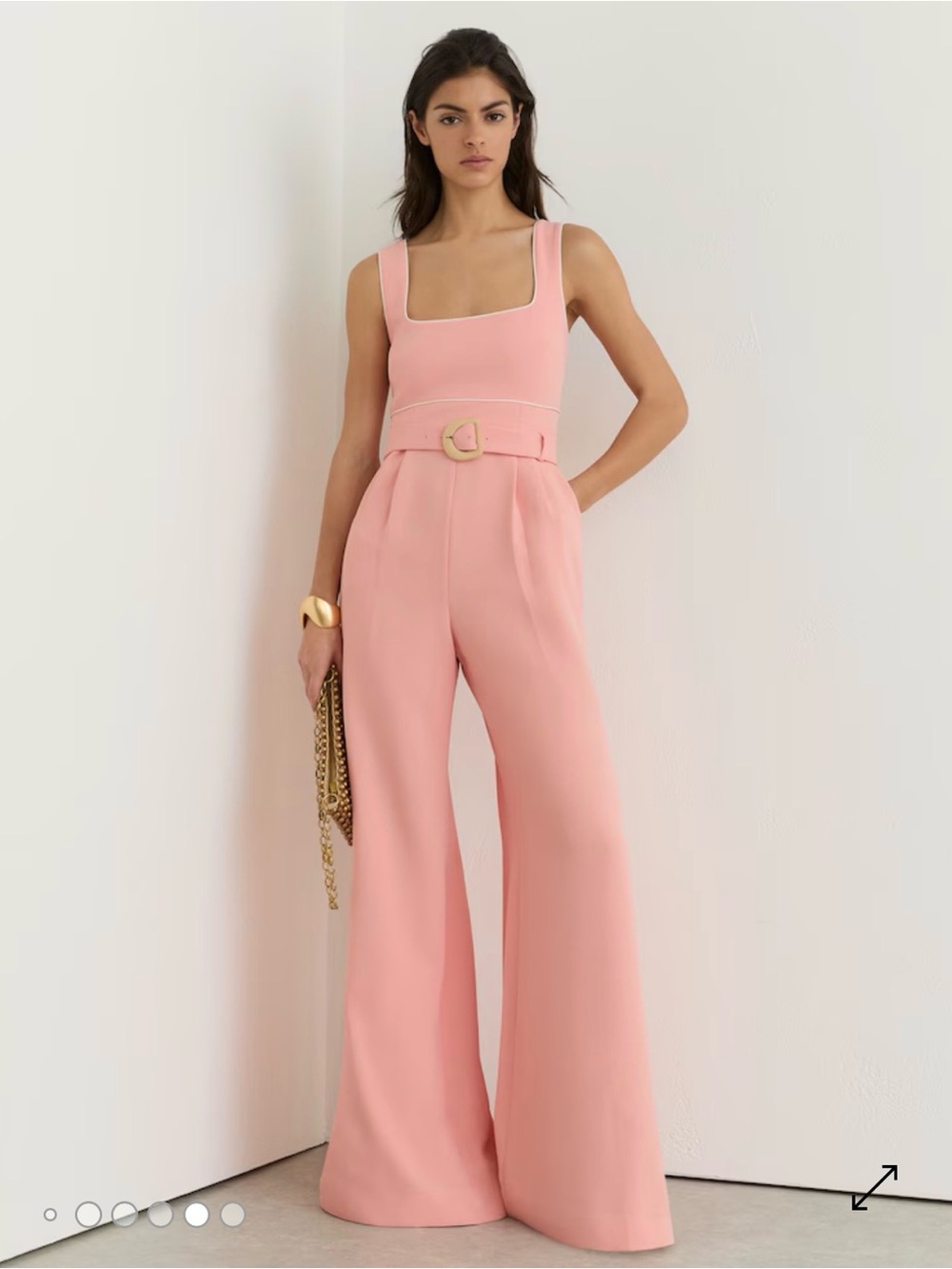 NEW Reiss Tipped Wide-Leg Jumpsuit, Size 8